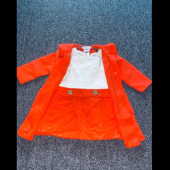 2 Piece orange & white jacket + dress - Picture 4 of 5